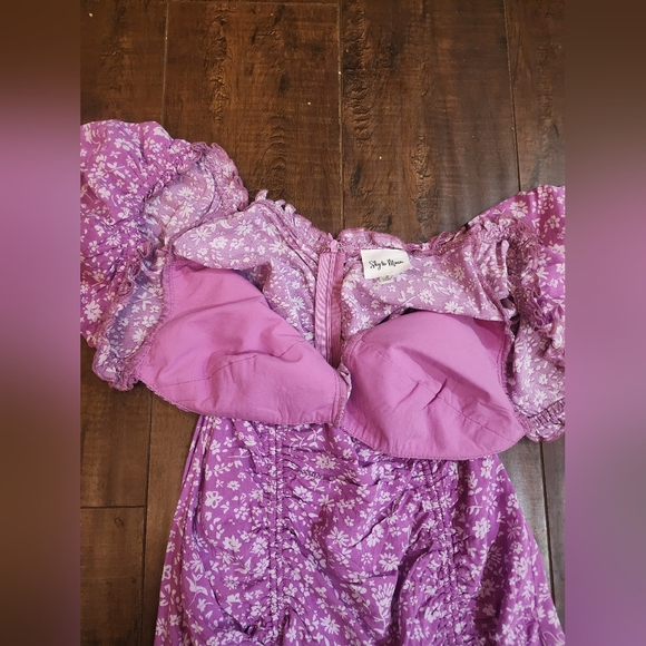 Like New Lavender Puff Sleeve Mini Dress Size Small - Picture 7 of 12